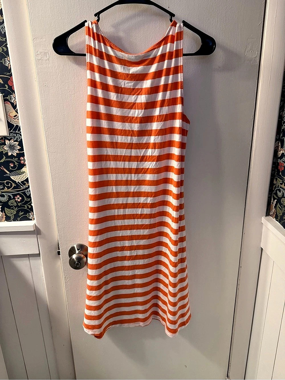 Splendid Striped Maxi Dress in Orange & White Size Small